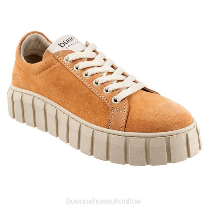 ft66370_bueno_footwear_talia_women_apricot_suede_sneakers.jpg FT66370 Bueno Footwear Talia Women Apricot Suede Sneakers - Image 1