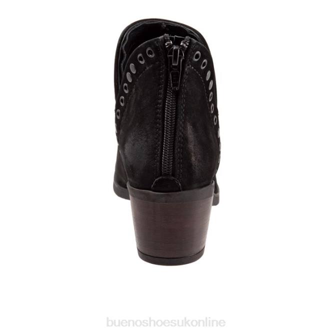 FT6637 Bueno Footwear Cora Women Black Nubuck Boots - Image 3