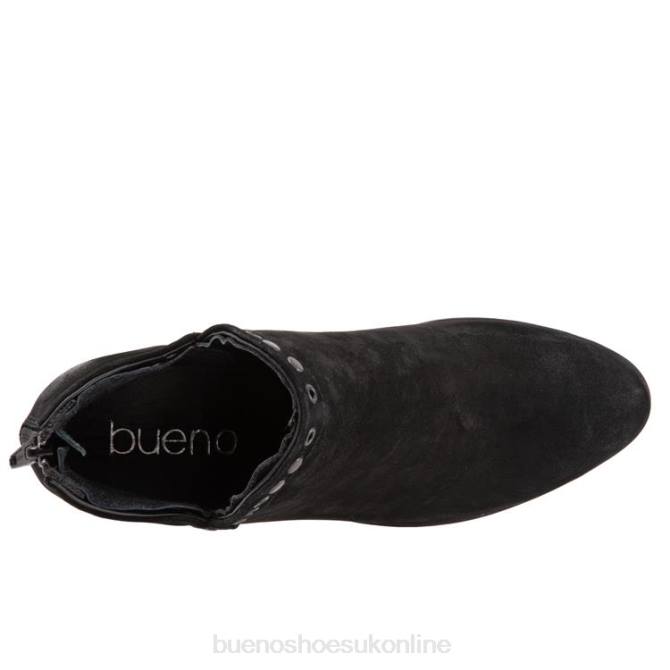 FT6637 Bueno Footwear Cora Women Black Nubuck Boots - Image 4