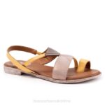 FT66109 Bueno Footwear Yuki Women Mustard Multi Flats