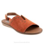 FT66110 Bueno Footwear Daksha Women Red Suede Flats