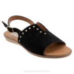 FT66111 Bueno Footwear Daksha Women Black Suede Flats