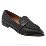 FT66151 Bueno Footwear Barnes Women Black Pony Flats