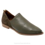 FT66184 Bueno Footwear Beau Women Dark Green Flats