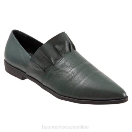 FT66188 Bueno Footwear Burcu Women Hunter Green Flats