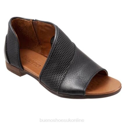 FT66196 Bueno Footwear Tahiti Women Black Flats