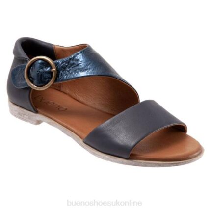 FT66260 Bueno Footwear Yvonne Women Navy Navy Metallic Flats