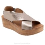 FT66288 Bueno Footwear Naomi Women Taupe Metallic Heels