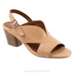 FT66316 Bueno Footwear Candy Women Light Tan Heels