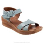 FT66330 Bueno Footwear Manny Women Blue Heels
