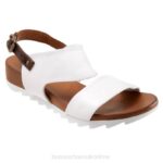 FT66351 Bueno Footwear Fara Women White Sandals