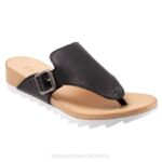 FT66355 Bueno Footwear Franky Women Black Sandals
