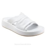 FT66357 Bueno Footwear Harper Women White Sandals