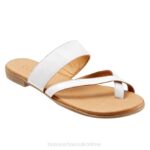 FT66360 Bueno Footwear Jackson Women White Sandals