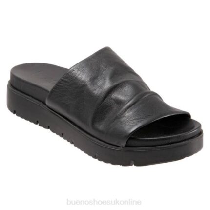 FT66364 Bueno Footwear Splash Women Black Sandals