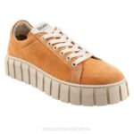 FT66370 Bueno Footwear Talia Women Apricot Suede Sneakers