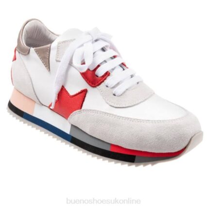 FT66411 Bueno Footwear Petro Women Red Sneakers