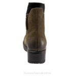 FT6648 Bueno Footwear Forge Women Army Green Nubuck Boots - Image 3