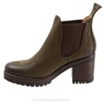 FT6650 Bueno Footwear Flight Women Army Green Nubuck Boots - Image 2