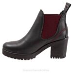 FT6653 Bueno Footwear Flight Women Black Bordeaux Boots - Image 2