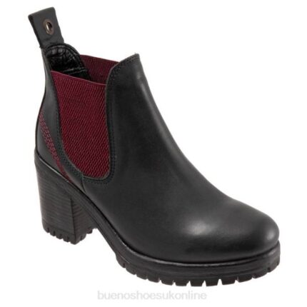 FT6653 Bueno Footwear Flight Women Black Bordeaux Boots
