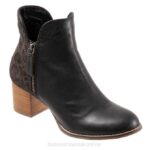 FT666 Bueno Footwear Jenna Women Black Leopard Boots