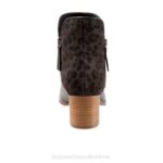 FT666 Bueno Footwear Jenna Women Black Leopard Boots - Image 3