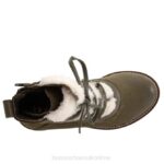 FT6677 Bueno Footwear Teddy Women Khaki Nubuck Boots - Image 4