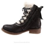 FT6678 Bueno Footwear Teddy Women Black Nubuck Boots - Image 2