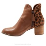 FT667 Bueno Footwear Jenna Women Walnut Leopard Boots - Image 2