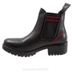FT6683 Bueno Footwear Florida Women Black Red Knit Boots - Image 2