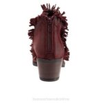 FT6686 Bueno Footwear Cathy Women Dark Red Nubuck Boots - Image 3