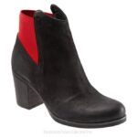 FT6691 Bueno Footwear Watts Women Black Nubuck Red Boots