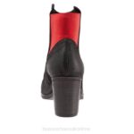FT6691 Bueno Footwear Watts Women Black Nubuck Red Boots - Image 3