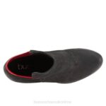 FT6691 Bueno Footwear Watts Women Black Nubuck Red Boots - Image 4
